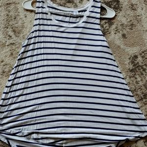 Navy striped luxe maxi shirt